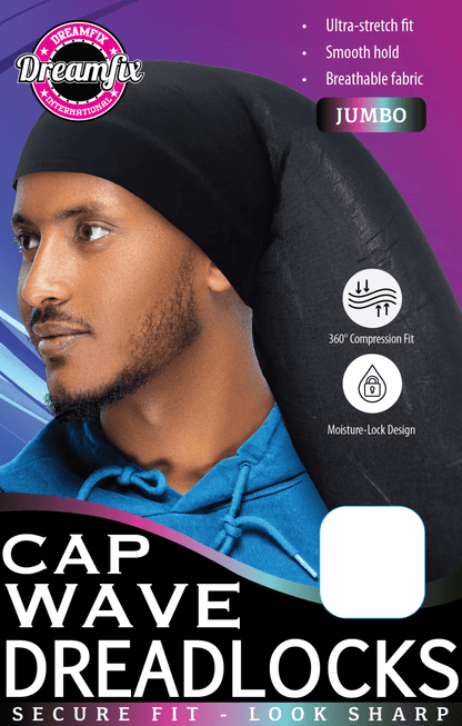 Dreamfix Nylon Dreadlocks Wave Tube Black - gtworld.de