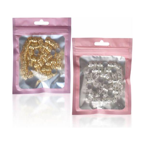 Dreamfix Open Rings Hair Beads Gold /Silver 50Pcs - Gtworld.de