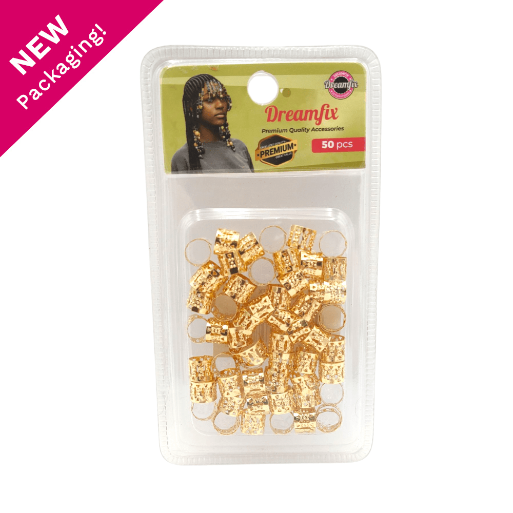 Dreamfix Open Rings Hair Beads Gold /Silver 50Pcs - gtworld.de