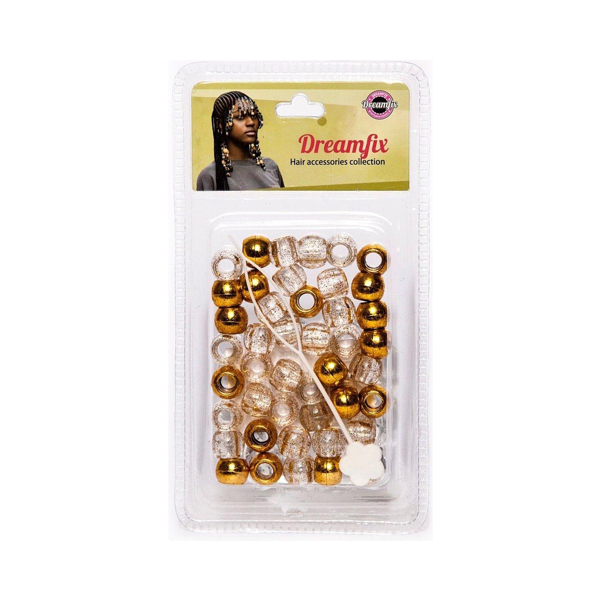 Dreamfix Plastic Hair Beads Double Color For Kids and Transparent - gtworld.de