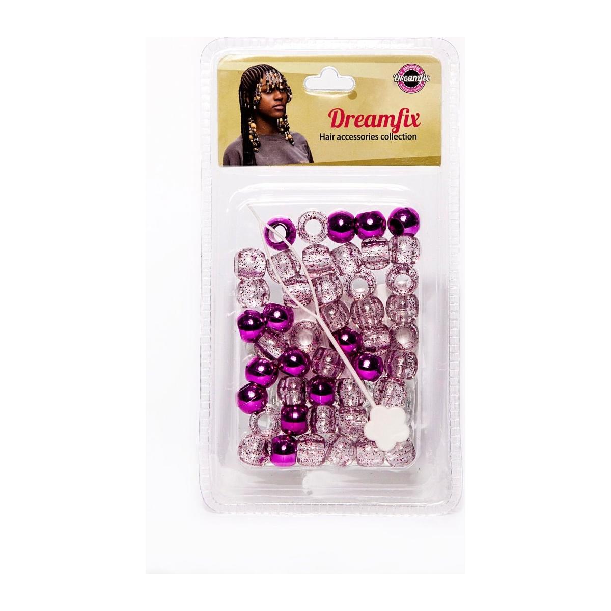 Dreamfix Plastic Hair Beads Double Color For Kids and Transparent - gtworld.de