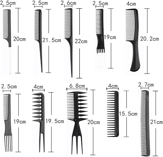 Dreamfix Rat Tail Comb Set 10pcs - gtworld.de