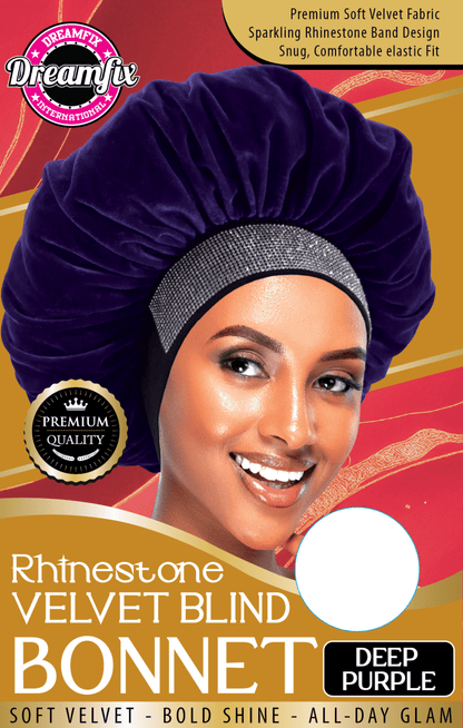 Dreamfix Rhinestone Velvet Blind Bonnet - gtworld.de