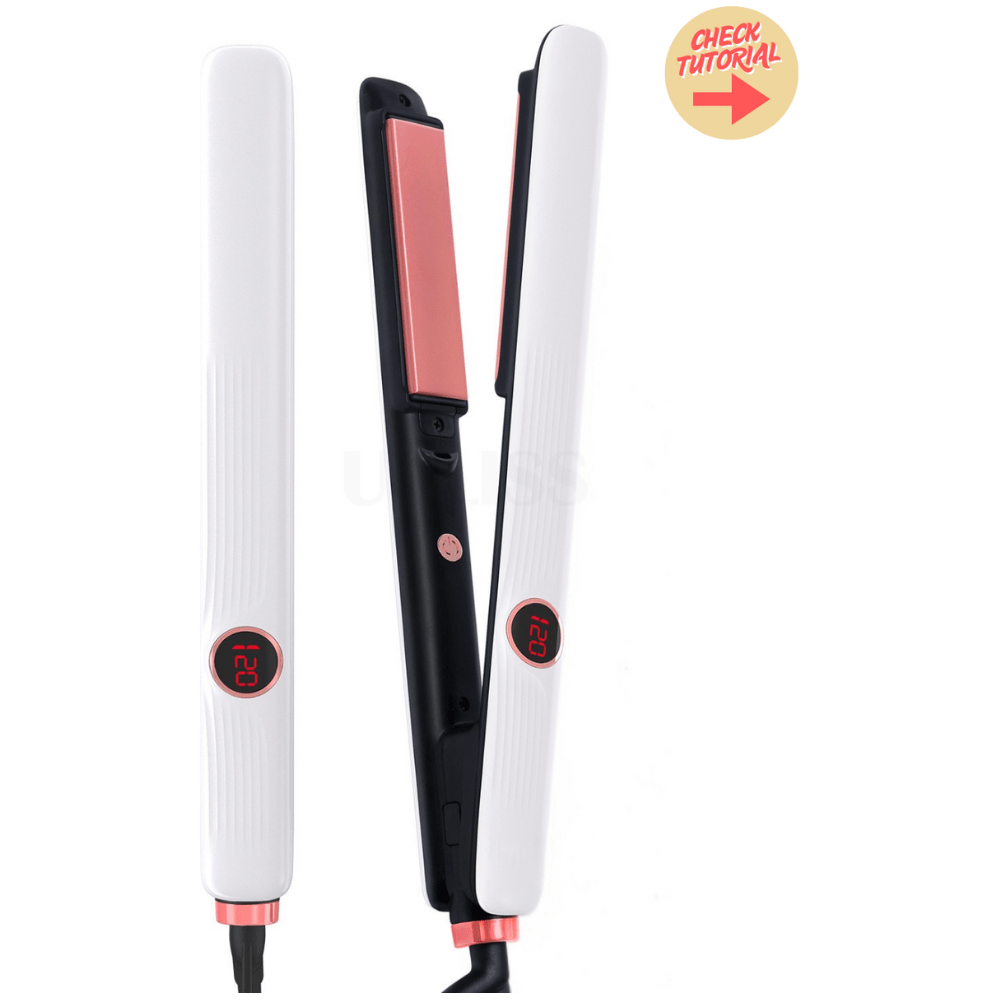 Dreamfix Salon Hair Straightener with LCD Display (White) - gtworld.de