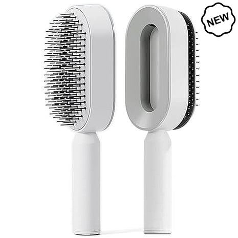 Dreamfix Self Cleaning Hair Detangling and Scalp Massager Brushes White/Purple - Gtworld.de