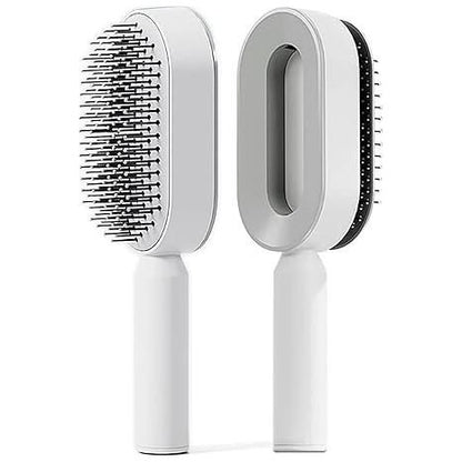 Dreamfix Self Cleaning Hair Detangling and Scalp Massager Brushes White/Purple - Gtworld.de