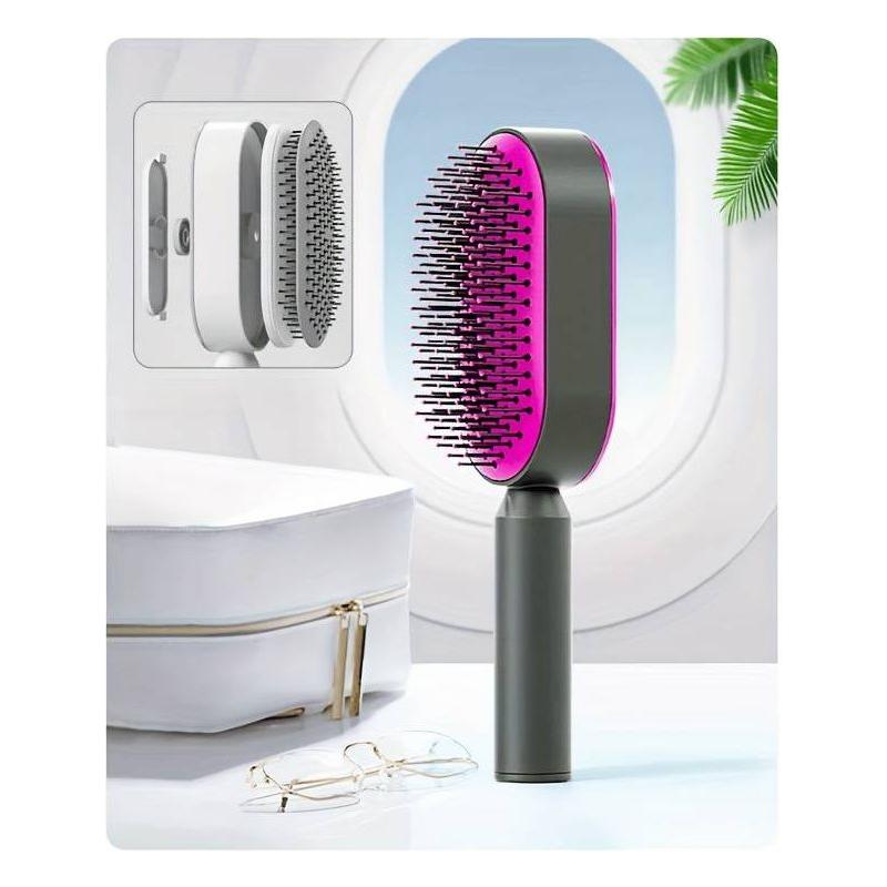 Dreamfix Self Cleaning Hair Detangling and Scalp Massager Brushes White/Purple - Gtworld.de