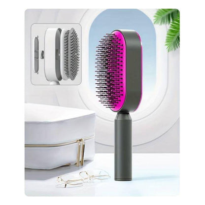 Dreamfix Self Cleaning Hair Detangling and Scalp Massager Brushes White/Purple - Gtworld.de