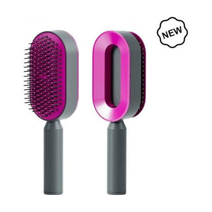 Dreamfix Self Cleaning Hair Detangling and Scalp Massager Brushes White/Purple - Gtworld.de