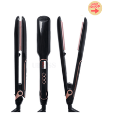 Dreamfix Sleek Ceramic Flat Iron with Digital Control (Black)