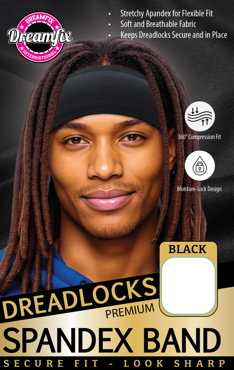 Dreamfix Spandex Dreadlocks Band Black - gtworld.de