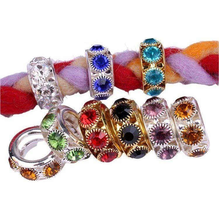 Dreamfix Tibetan Curved Large Hole Braid Hair Beads 12pcs - Gtworld.de