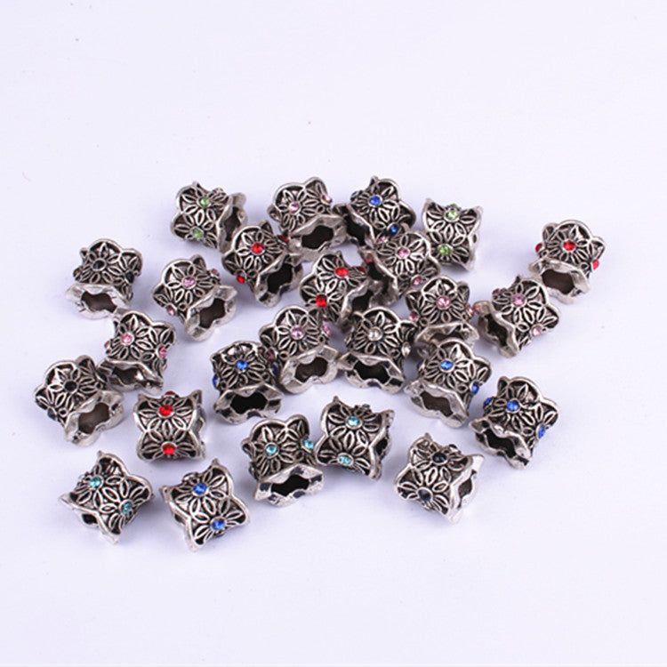 Dreamfix Tibetan Silver Flower Mix With Charm Diamond 24pcs - Gtworld.de