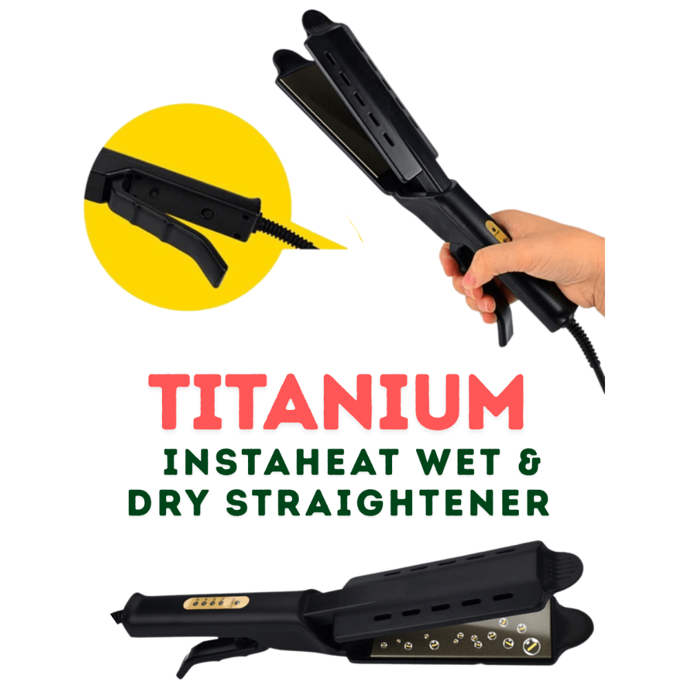 Dreamfix Titanium InstaHeat Wet &amp; Dry Straightener (Black) - gtworld.de