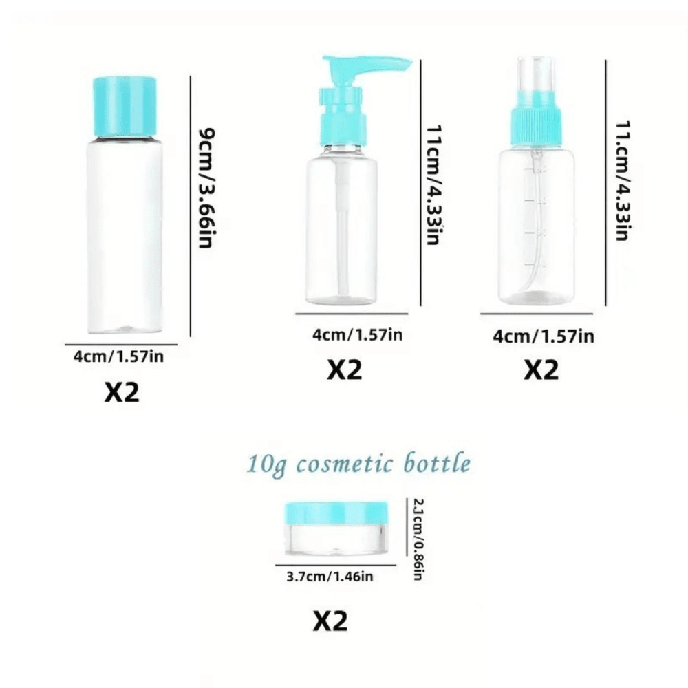 Dreamfix Travel Spray Bottle Set - Assorted (8 pcs) - gtworld.de