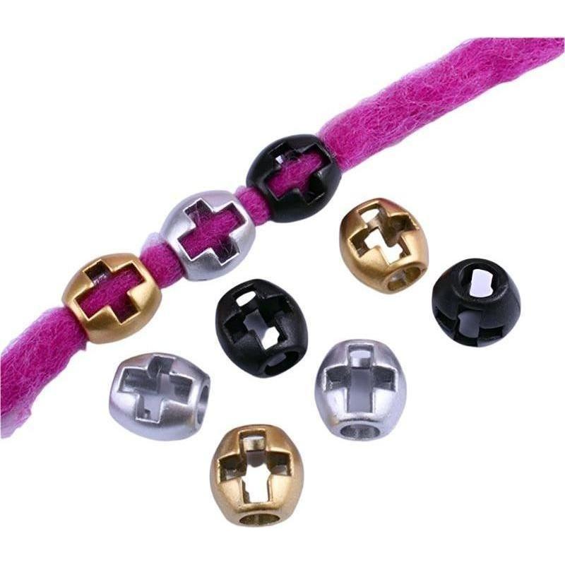 Dreamfix Wholesale 7mm Hole Plastic Dread Beads 24pcs - Gtworld.de