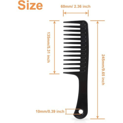 Dreamfix Wide Tooth Comb - black 24.5cm - gtworld.de