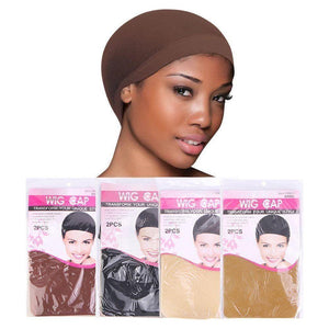Dreamfix Wig Cap 2 pieces Per Pack Black/Brown/Dark Brown/Blonde