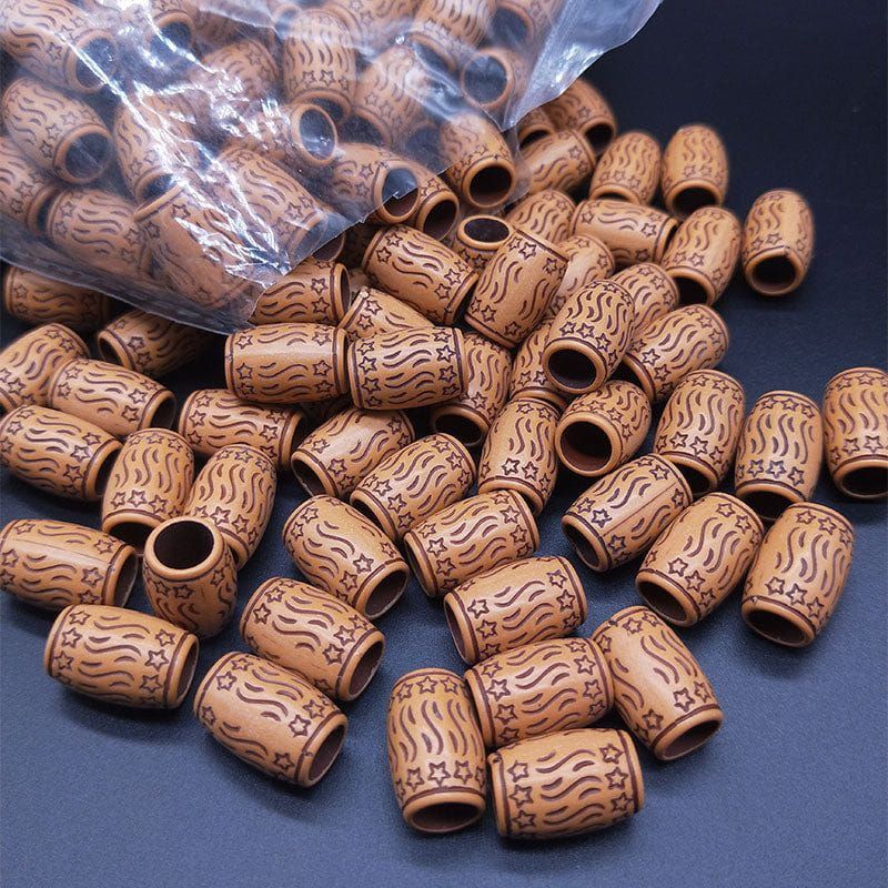 Dreamfix Wooden Dreadlock Hair Beads DIY 24pcs - Gtworld.de