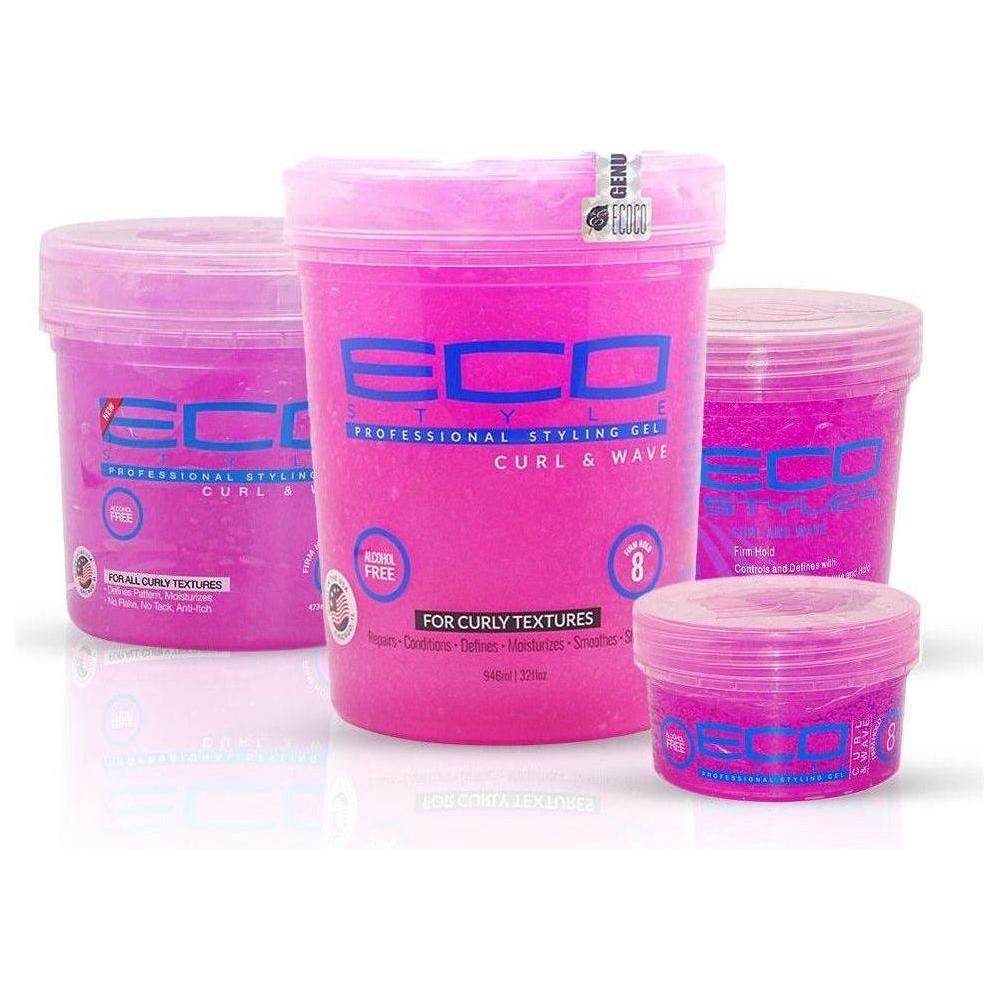 Eco Styler Pink Curl &amp; Wave Firm Hold Styling Gel 32oz/24oz/8oz/16oz/5LB - Gtworld.de