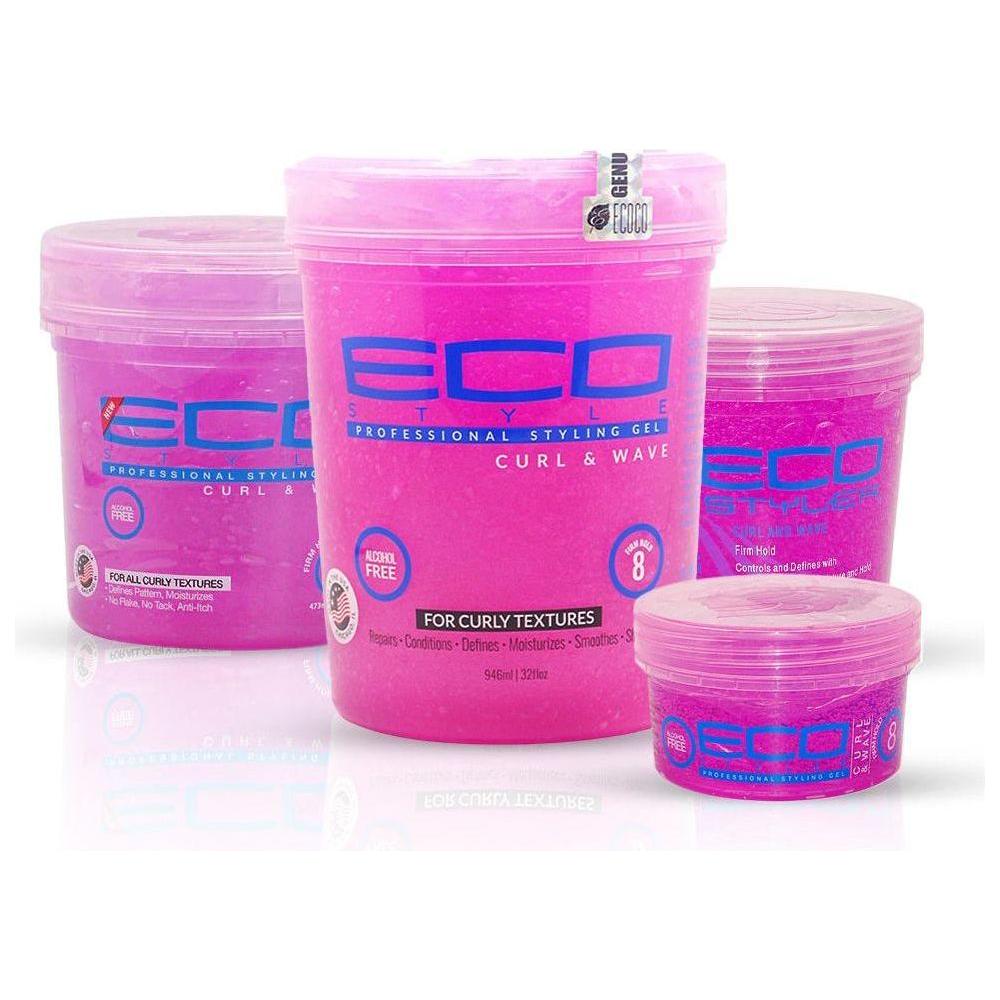 Eco Styler Pink Curl &amp; Wave Firm Hold Styling Gel 32oz/24oz/8oz/16oz/5LB - Gtworld.de