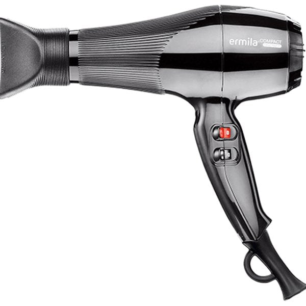 ermila Hairdryer black 2 speeds, 3 heat levels and cold shot button 2000W - Gtworld.de