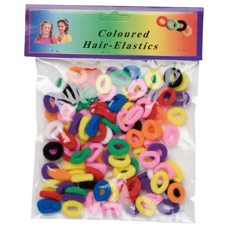  Hair Elastics Color Small Mixed Red, Yellow, Green:HS01