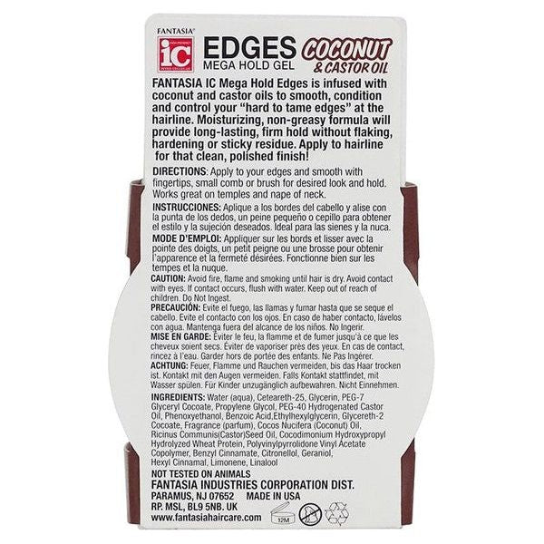 Fantasia ic Edges Mega Hold Gel Coconut &amp; Castor Oil 64g - Gtworld.de