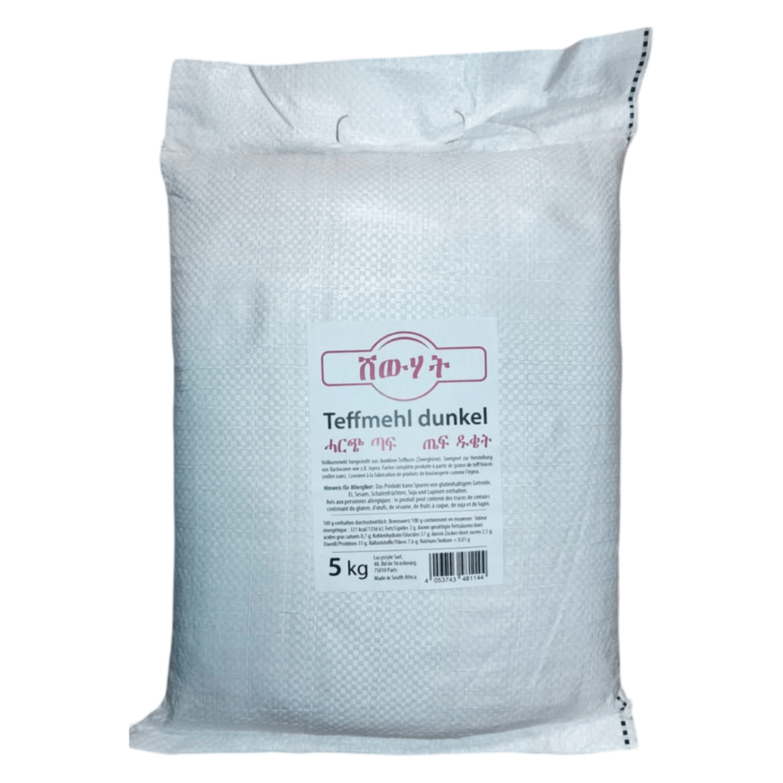 Food Dark Teffmehl 5KG - Gtworld.de