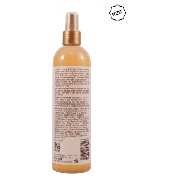 Salon Pro Braid Sheen Spray Brazilian Keratin 12 Oz