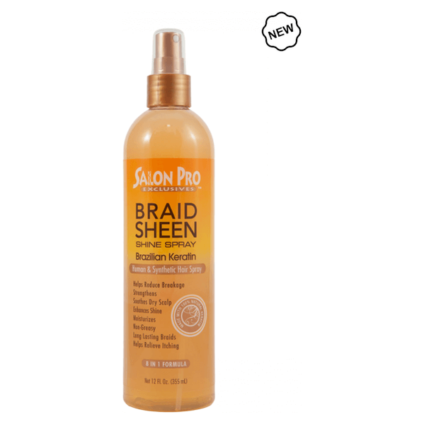 Salon Pro Braid Sheen Spray Brazilian Keratin 12 Oz