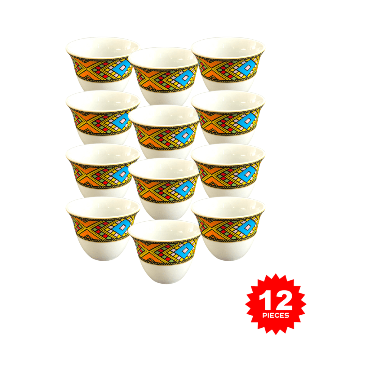 Habesha Shewhat 12pcs cawa cup90ml pattern/Illustration - gtworld.de