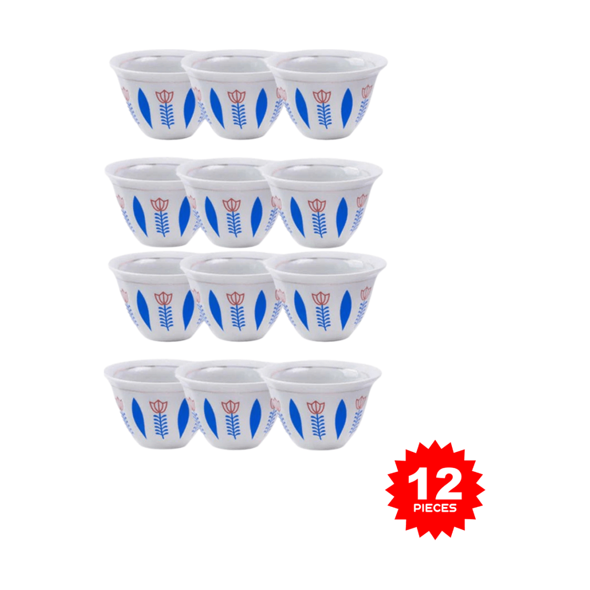 Habesha Shewhat 12pcs wave cup 90ml cawa blue/red/green - gtworld.de