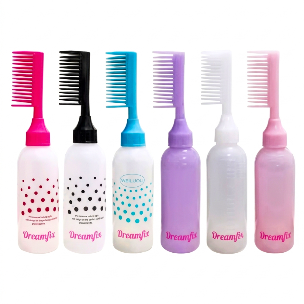 Dreamfix Hair Dye Bottle with Comb Tooth (assorted)