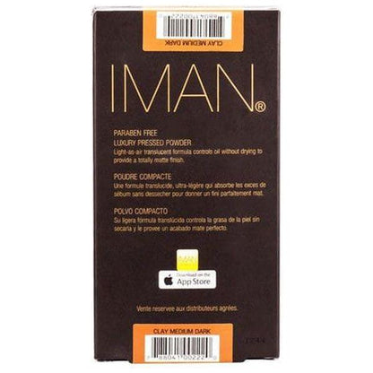 Iman Luxury Pressed Powder Clay Medium Dark 10g