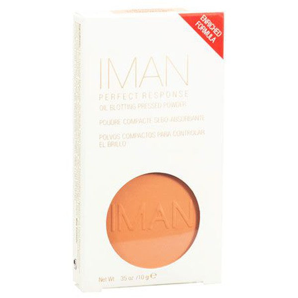 Iman Perfect Response Oil-Blotting Pressed Powder Light Medium 10g