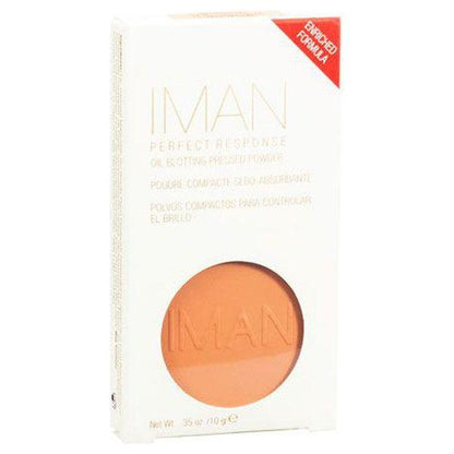 Iman Perfect Response Oil-Blotting Pressed Powder Light Medium 10g