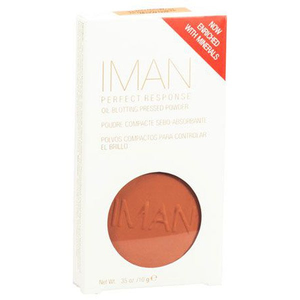 Iman Perfect Response Oil-Blotting Pressed Powder Medium Deep 10g