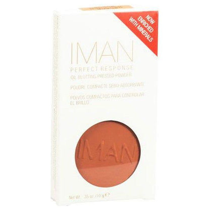 Iman Perfect Response Oil-Blotting Pressed Powder Medium Deep 10g