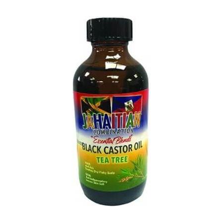 Jahaitian Essential Blend Black Castor Oil &amp; Tea Tree 4oz