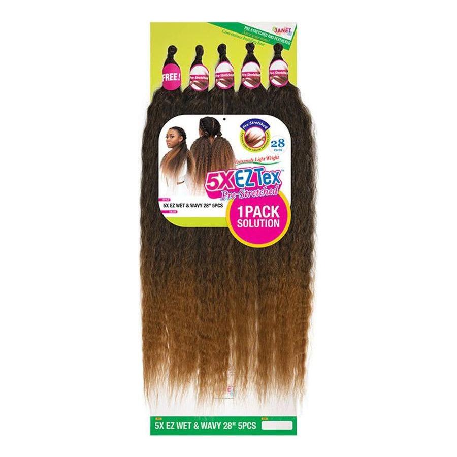 Janet Collection 5x EZ Wet &amp; Wavy 28&quot; Synthetic Hair - Gtworld.de