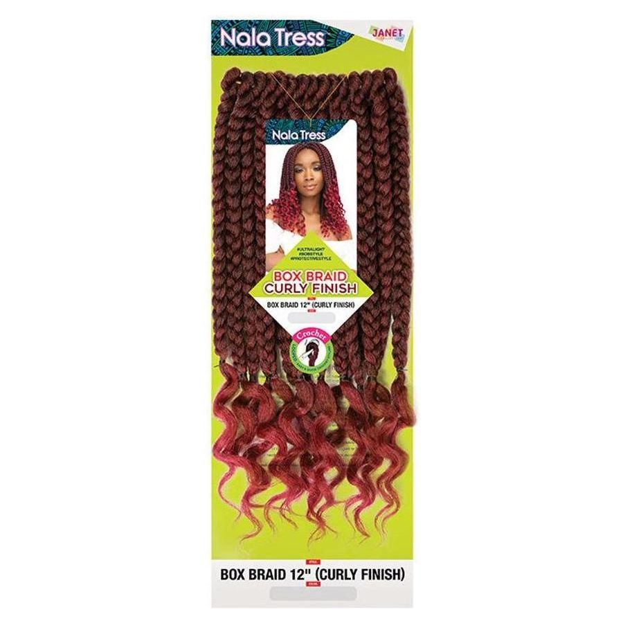 Janet Collection Box Braid Curly Finish 12&quot; Synthetic Hair - Gtworld.de