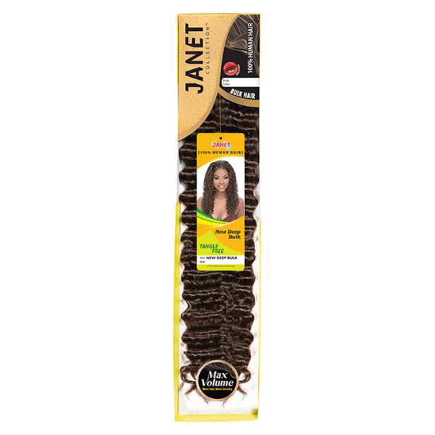 Janet Collection Human Hair Crochet Braiding Hair New Deep Bulk 18&quot; - gtworld.de