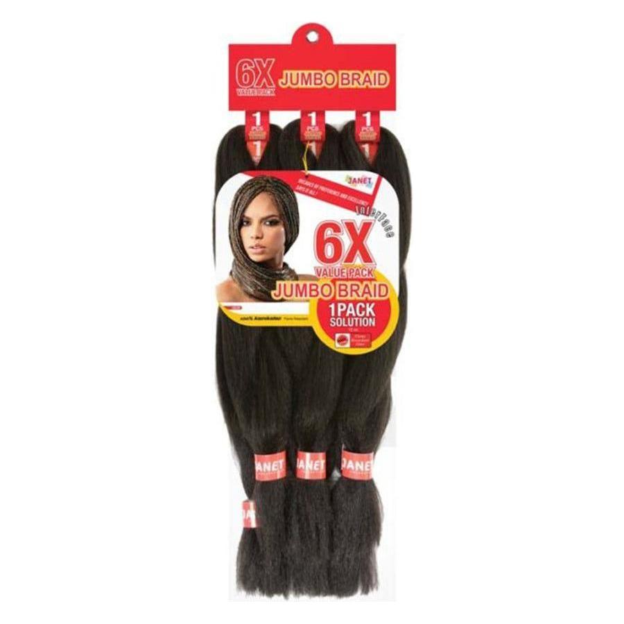 Janet Collection Jumbo Braid 6x, Value Pack, 1 Pack Solution Synthetic Hair - Gtworld.de