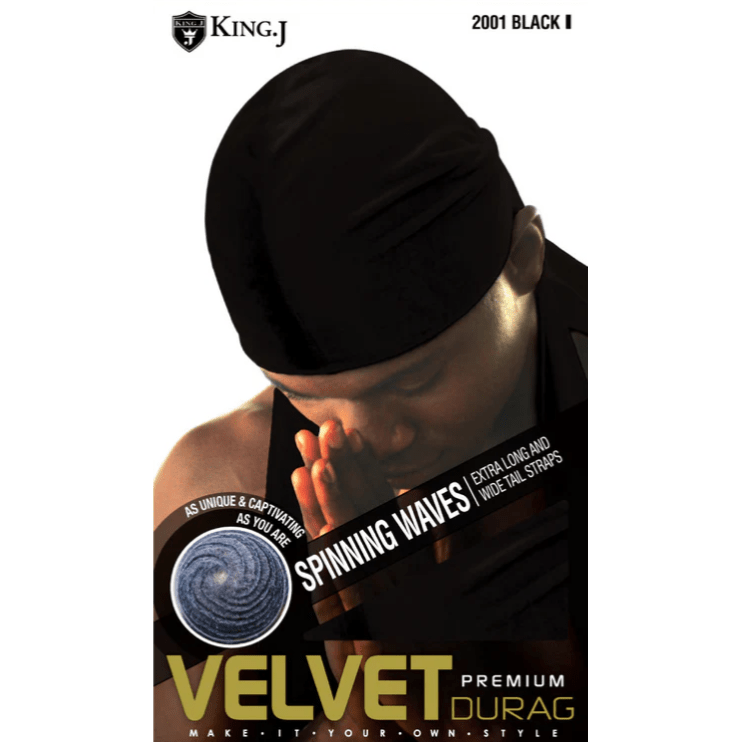 King.J Permium Velvet Durag Black (2001) - gtworld.de