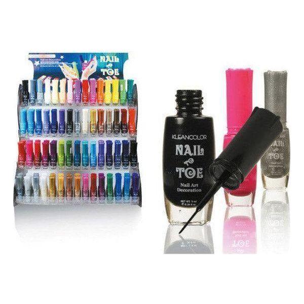 Kleancolor DISPLAY Nail To Toe 60 Color Mixed Nail Art Decoration - Gtworld.de