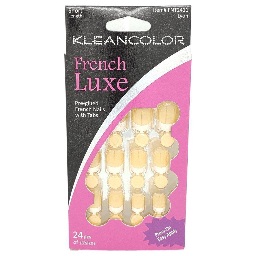 Kleancolor French Luxe Pre - glued French Nails With Tabs 24 Pcs Of 12 Sizes - Gtworld.de