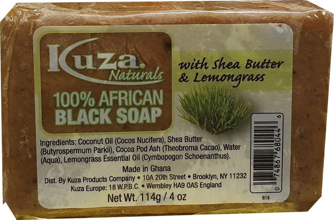 Kuza 100% African Black With Shea Butter &amp; Lemongrass 4 oz