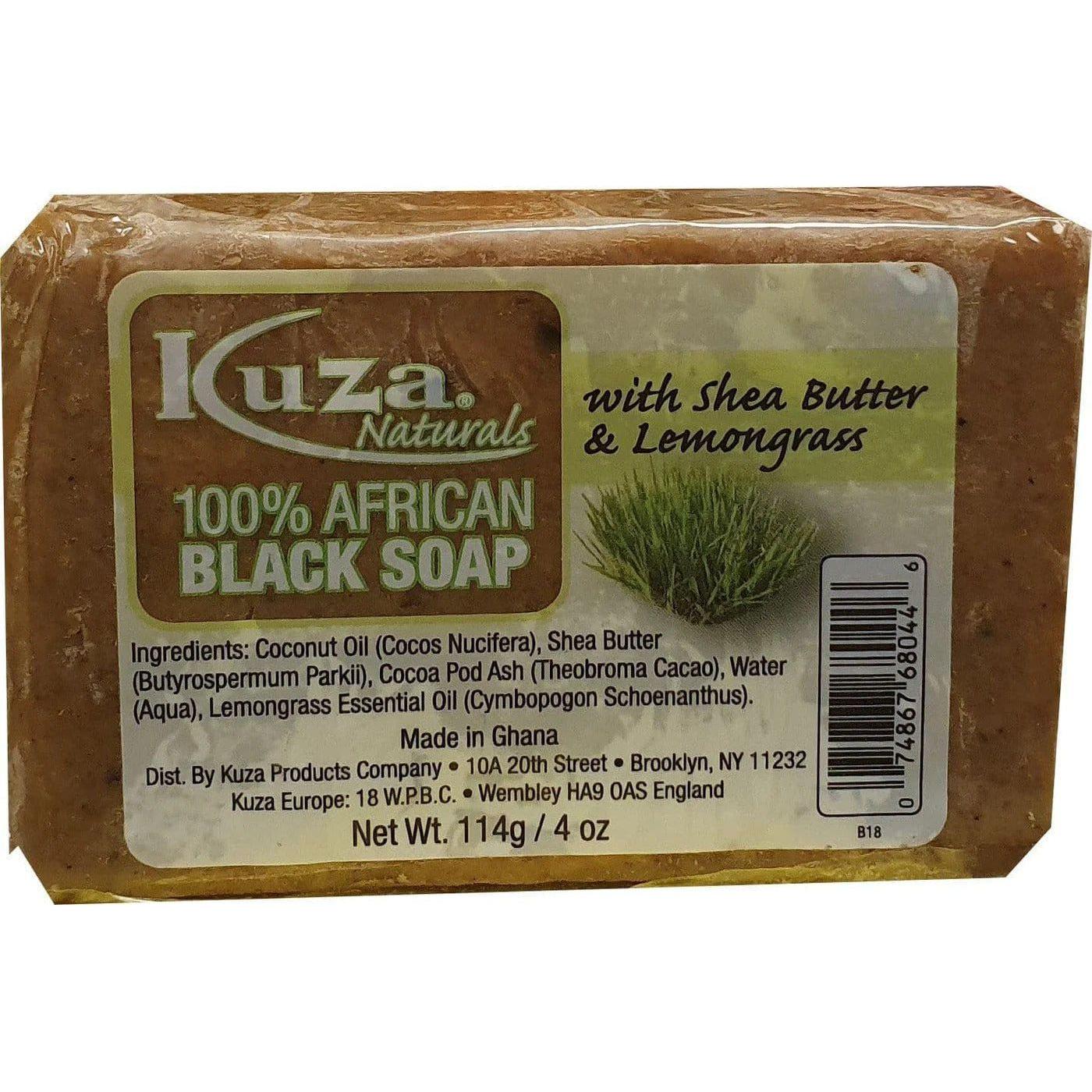 Kuza 100% African Black With Shea Butter &amp; Lemongrass 4 oz