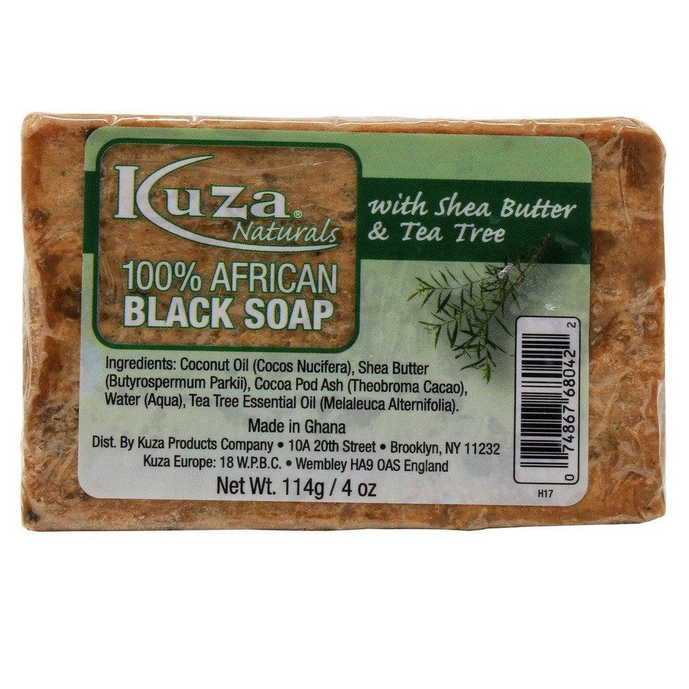 Kuza 100% African Black With Shea Butter &amp; Tea Tree 4 oz